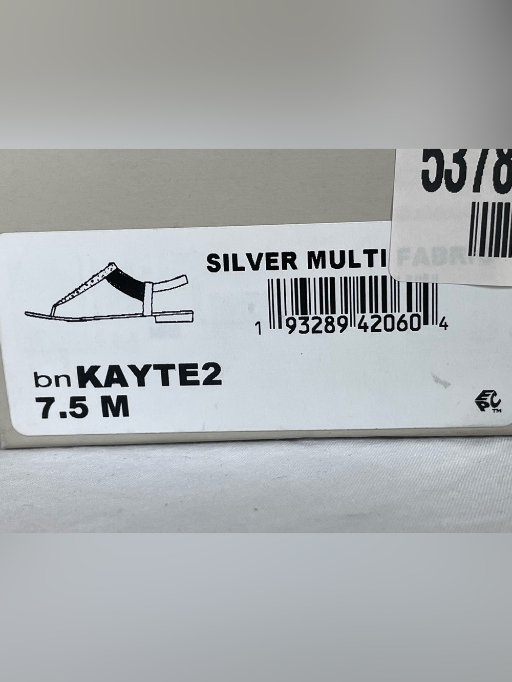 Bandolino Kayte Silver Jeweled T-Strap Sandals Sz 7.5 BNWB - Picture 7 of 7